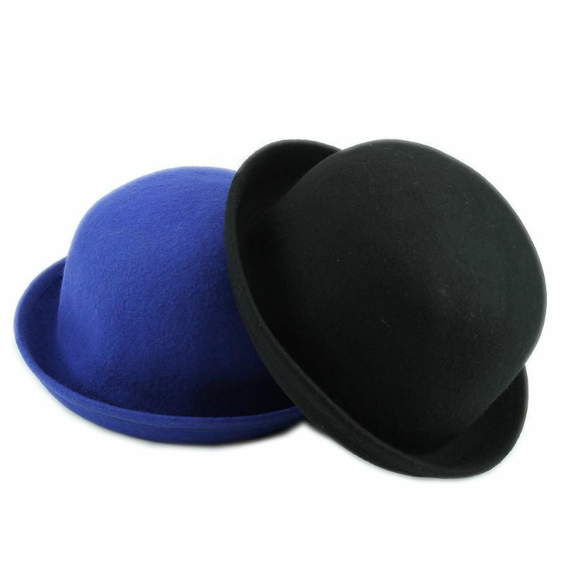 Vogue رواج السيدات النساء الرجال للجنسين Vintage الصوف الرامي ديربي قبعة قبعة