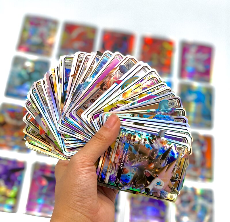 300 قطعة الإنجليزية GX العلامة فريق مشرقة تاكارا تومي بوكيمون بطاقات الإنجليزية لعبة معركة كارت 200 قطعة أوراق للعب ألعاب أطفال التداول