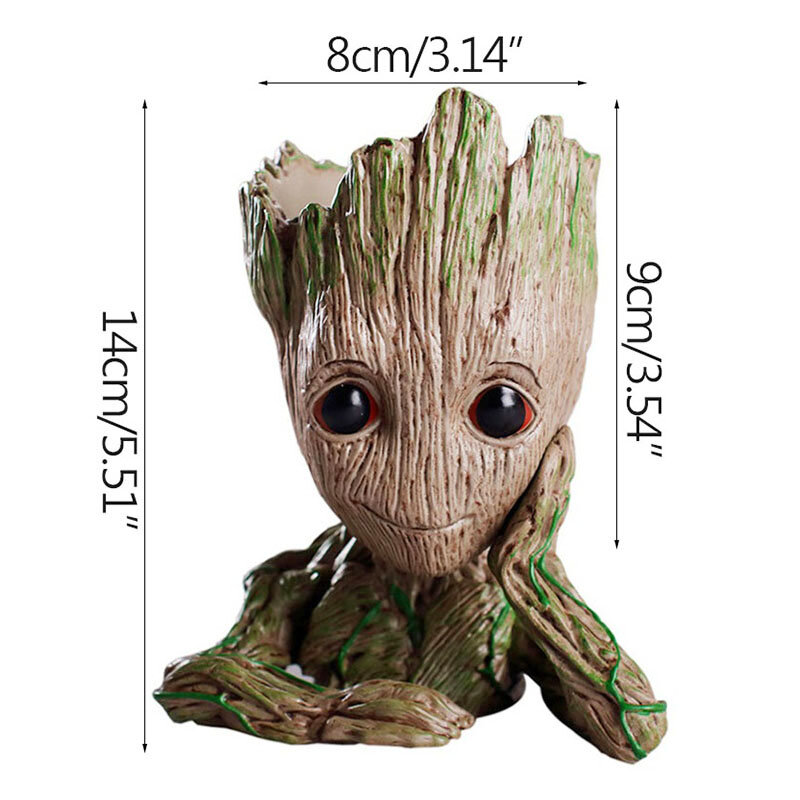 اناء للزهور الطفل Groot ديكور المنزل زارع عمل أرقام شجرة رجل لعبة مجسمة للأطفال حامل قلم حديقة الإبداعية زارع الأواني