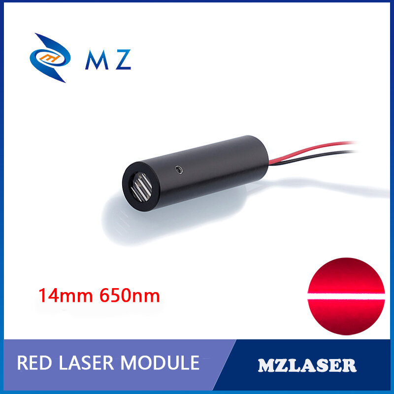 عالية الجودة D14mm 650nm 30mw الخط الأحمر 30 درجة عدسة زجاجية وحدة الليزر الصناعية الصف