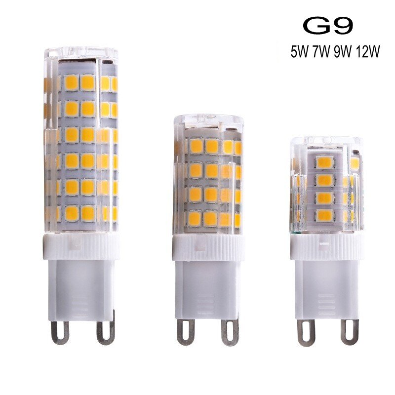 LED متخصص G9 led لمبة 5 واط 7 واط 9 واط 12 واط 220 فولت G9 led مصباح SMD2835 G9 LED ضوء الذرة استبدال 30 واط 40 واط 50 واط 70 واط 80 واط الهالوجين ضوء