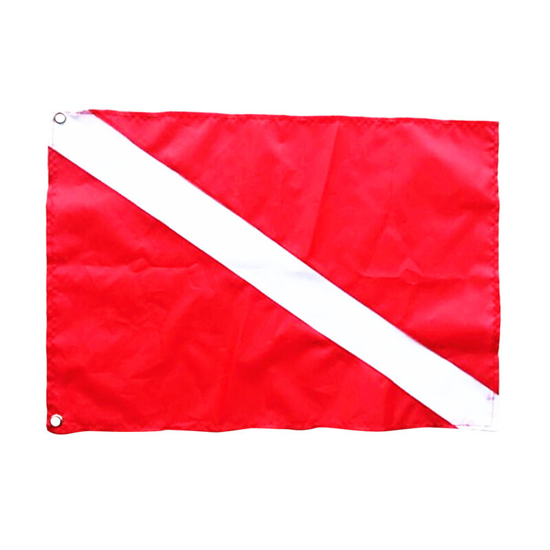 أداء أحمر أبيض البوليستر غواص أسفل العلم كاياك قارب العلم علامة السلامة إشارة