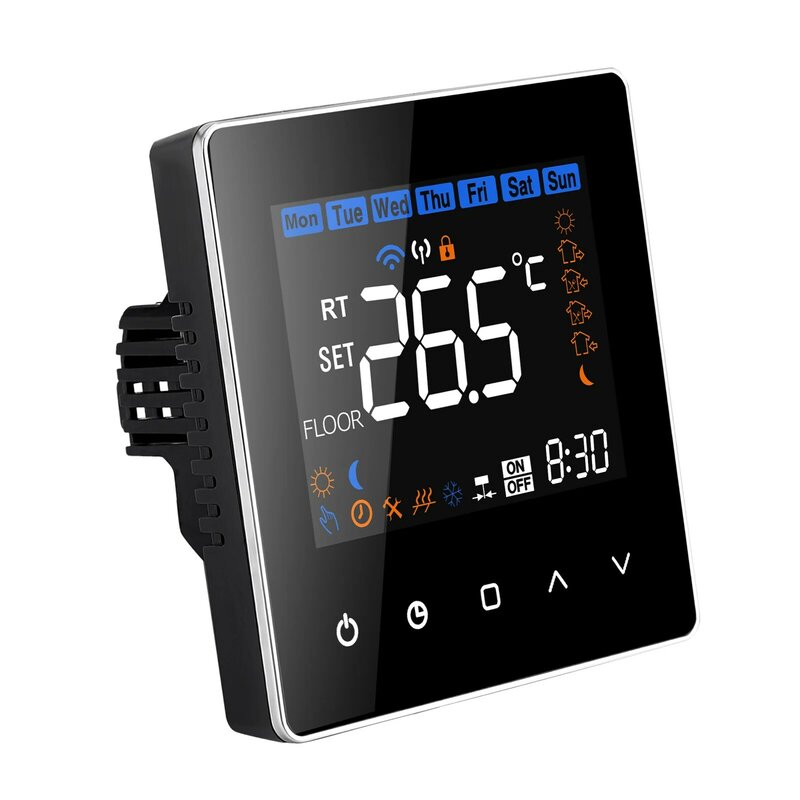 واي فاي منظم حراري ذكي 16A/5A الرقمية متحكم في درجة الحرارة APP التحكم الصوتي التحكم أسبوعي للبرمجة مع شاشة LCD تعمل باللمس