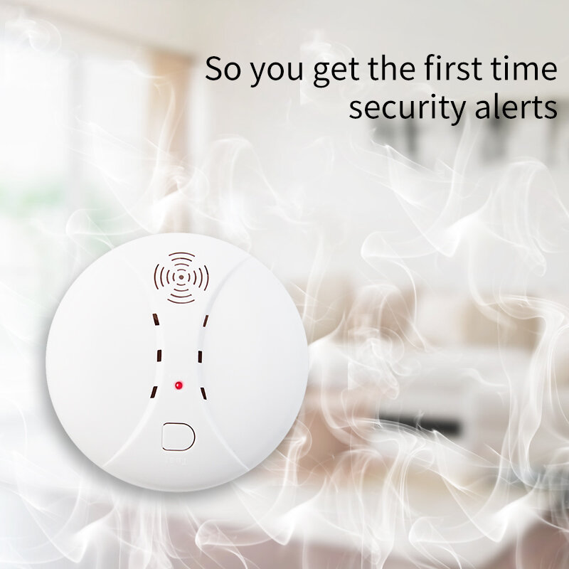 لاسلكي 433MHz للكشف عن الحريق المنزل مطبخ الأمن العمل مع GSM واي فاي نظام إنذار أجهزة الإنذار للكشف عن الدخان حماية