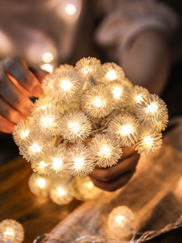 LED سلسلة ضوء رومانسية الهندباء جارلاند الجنية أضواء لعيد الميلاد حفلة عيد الميلاد ديكورات غرفة المنزل بطارية إضاءة مصباح