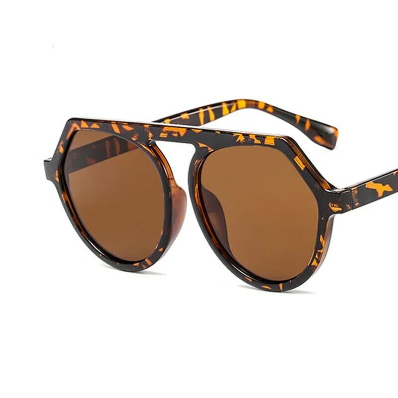 2021 جديد نمط الجولة المتضخم النظارات الشمسية النساء البيضاوي النساء/الرجال Vintage نظارات شمسية للسيدات الفاخرة Oculos دي سول Gafas