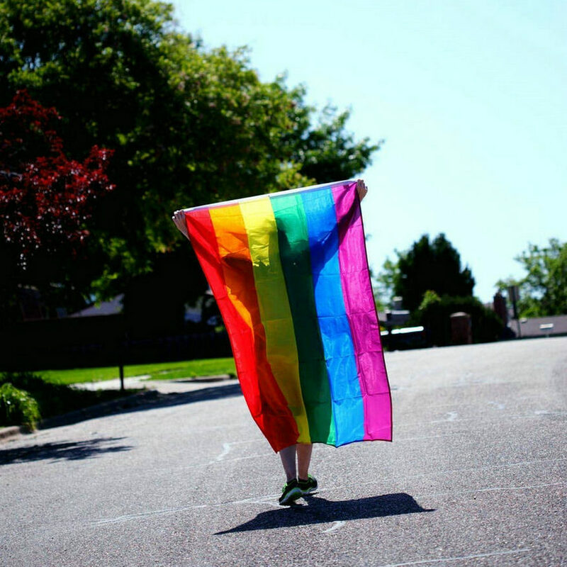 شحن مجاني ملون قوس قزح LGBT العلم مثلي الجنس فخر السلام أعلام 90x150 سنتيمتر المثليين فيلادلفيا فيلي مثليه العلم