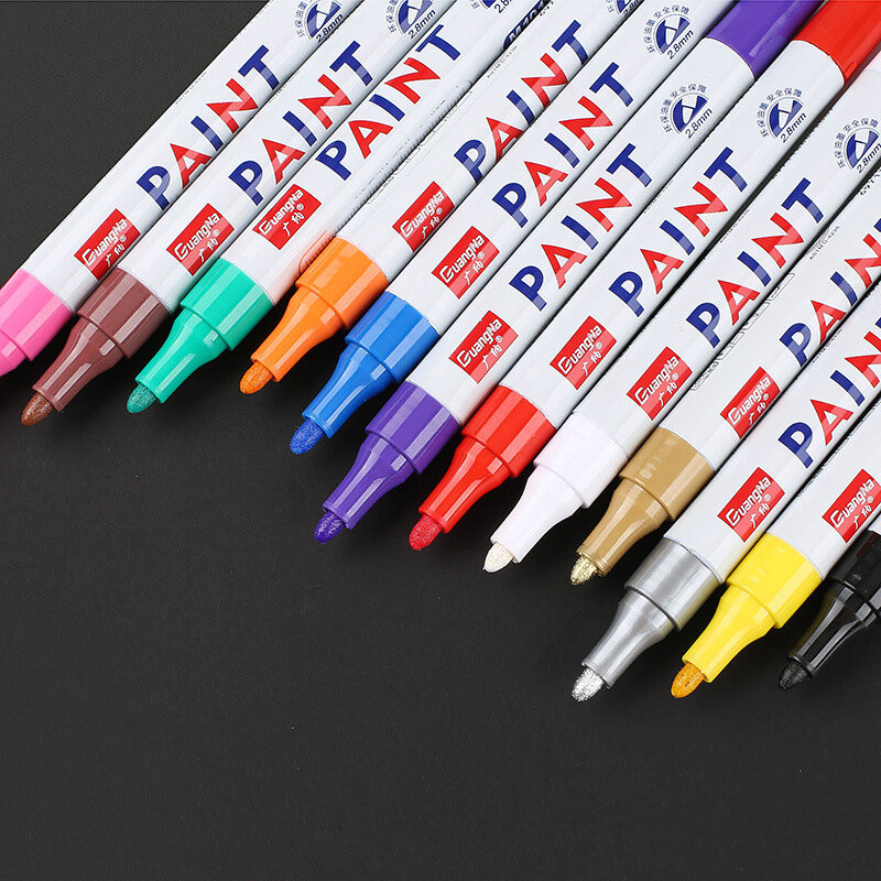 12 لون الطلاء قلم وضع علامات مكافحة يتلاشى القلم الفن قلم وضع علامات بمناسبة الكتابة القرطاسية طالب اللوازم المكتبية قلم الخط