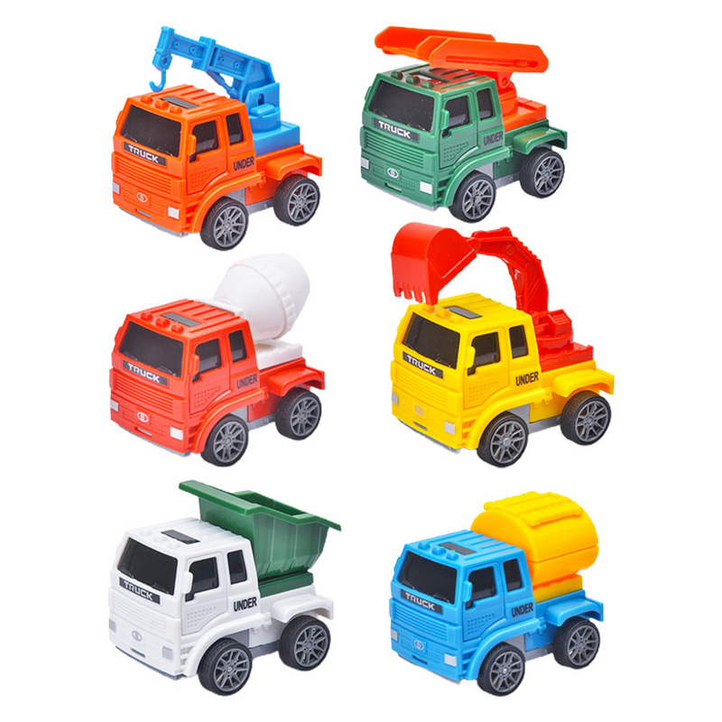 6 قطعة سيارة الطفل الخلفي سيارة صغيرة الكرتون جميل طفل اللعب (6 أنماط)