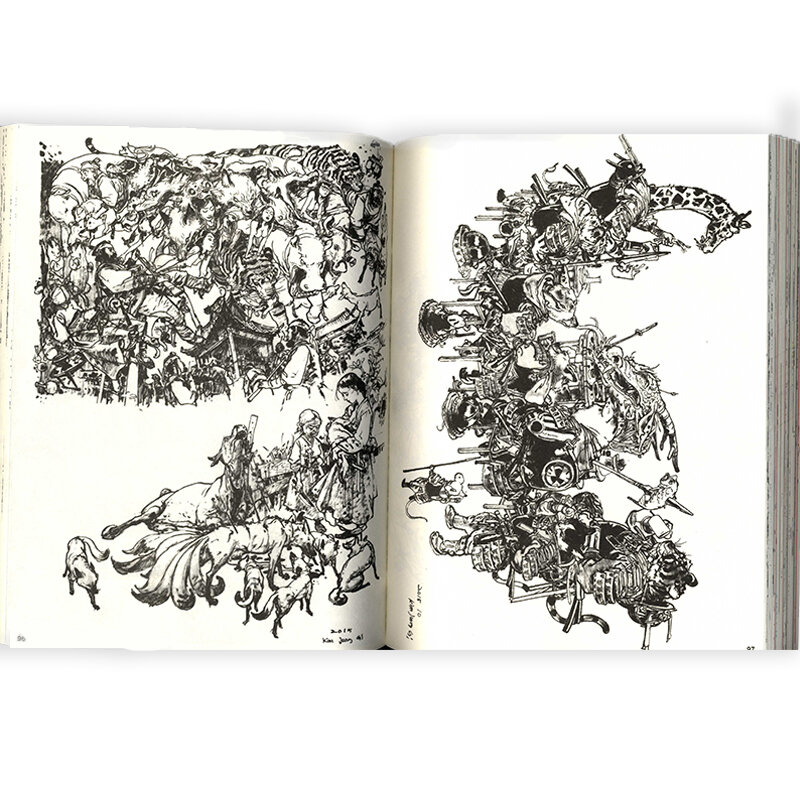كيم جونغ جي 2016 مجموعة رسم كتاب حجم كتاب مخطوطة كيم جونجي خط دفتر رسم