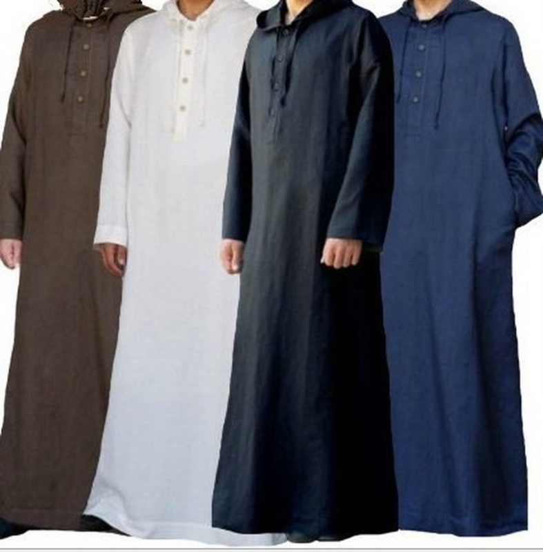قميص رجالي إسلامي جديد بسيط طويل بقلنسوة رداء الشرق الأوسط دبي ملابس إسلامية ماليزيا رداء 2021 عباية المملكة العربية السعودية رجالي جوبا
