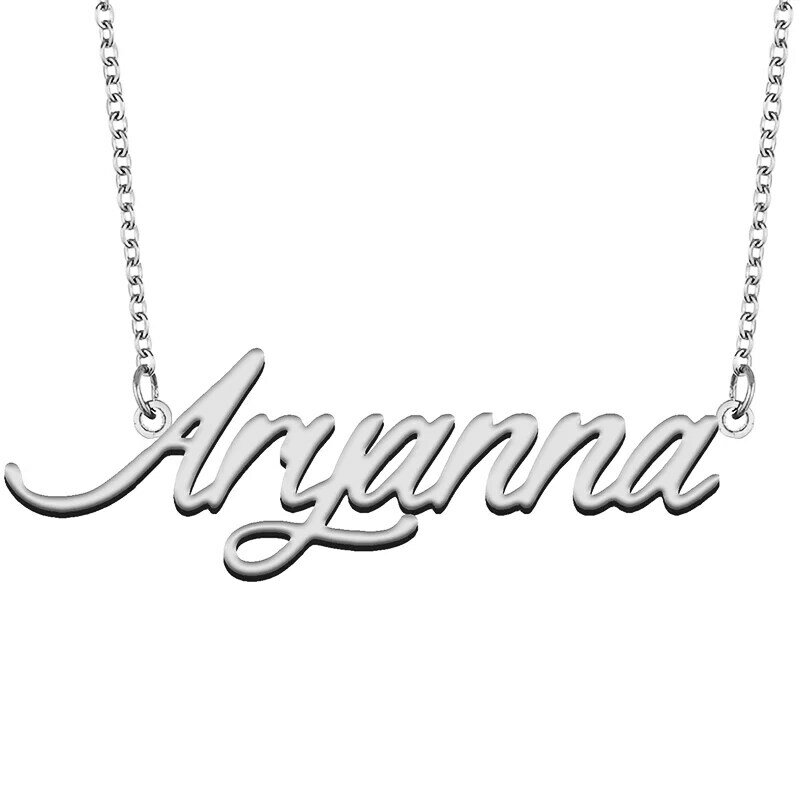 Aryanna مخصص اسم قلادة مخصصة قلادة المختنق جواهر ذات طابع شخصي هدية للنساء بنات صديق عيد الميلاد الحاضر