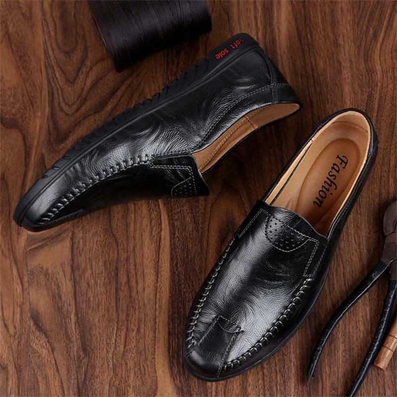 2021 الرجال جديد بو الجلود موضة Lefu الأحذية مع باطن لينة مريحة و تنفس الشباب الأعمال حذاء كاجوال 3KC291