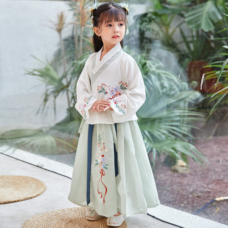 الملابس الصينية القديمة الرقص الشعبي دعوى الفتيات Hanfu تأثيري ازياء التقليدية الصينية أزياء رقص فستان