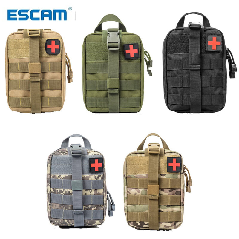 ESCAM-حقيبة إسعافات أولية تكتيكية خارجية من النايلون ، حقيبة سفر مقاومة للماء ، حقيبة تخييم ، حقيبة بقاء الطوارئ