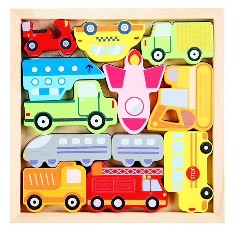 لعبة طفل الدماغ دعابة شكل خشبي لغز التعلم المبكر التنموية التفاعلية الفرز تانجرام للأطفال 2 + هدية B03A