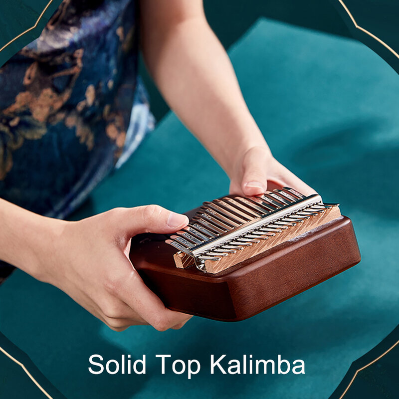 بيانو كاليمبا ذو 17 مفتاحًا عالي الجودة ، لوحة مفاتيح محمولة من الخشب الصلب ، موسيقى مبيرا