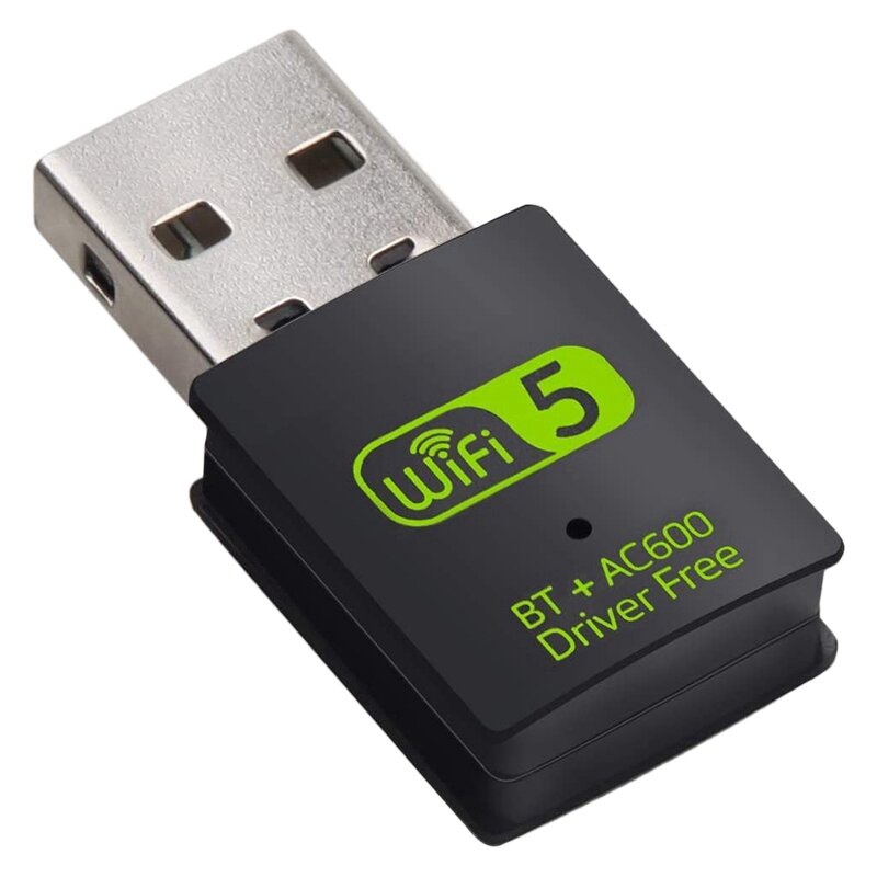 USB واي فاي محول 2.4G/5Ghz ثنائي التردد 600Mbps بلوتوث واي فاي كومبو USB بطاقة الشبكة اللاسلكية للكمبيوتر/كمبيوتر محمول
