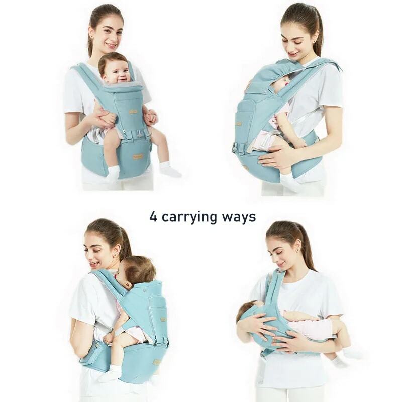 حمالة أطفال مريحة للأطفال الرضع شيالة بيبي الجبهة التي تواجه الكنغر حامل ولفة للأطفال للسفر 0-36 شهرا