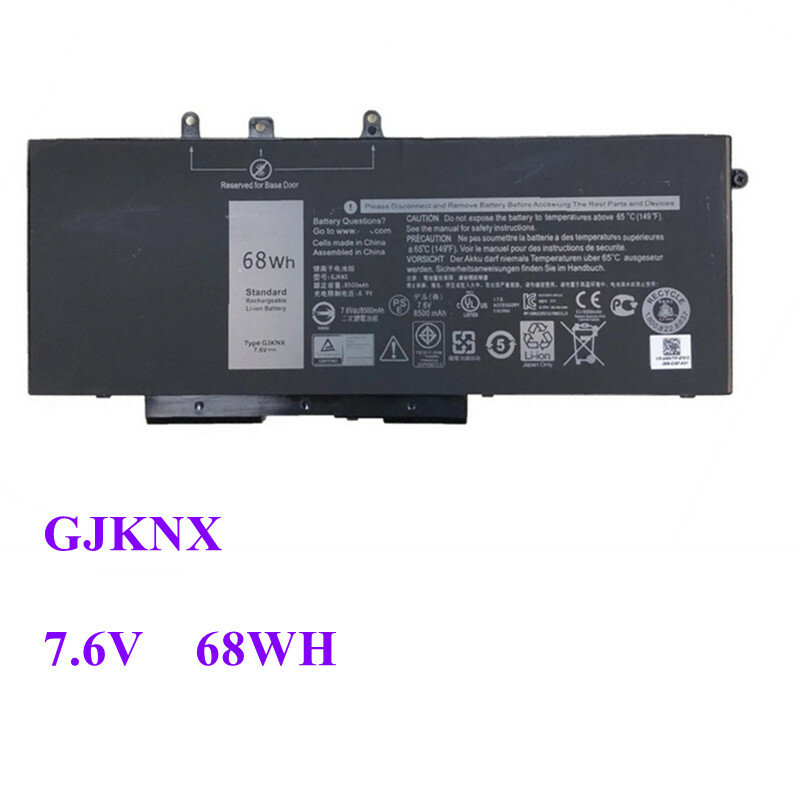 GJKNX بطارية كمبيوتر محمول لديل خط العرض 15 3520 E5480 5480 5580 3520 GJKNX GD1JP 7.6V 68WH