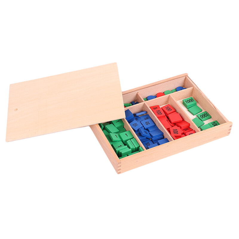 لعبة ختم مونتيسوري الخشبية للأطفال الصغار في مرحلة ما قبل المدرسة