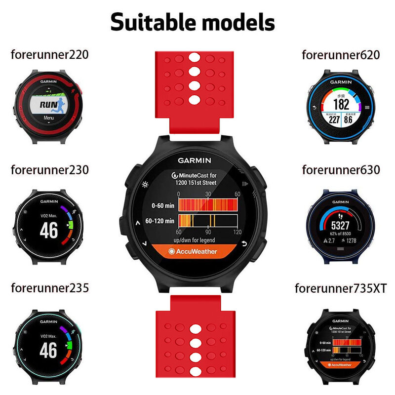 سيليكون شريط للرسغ للغارمين سلف 220 230 235 630 620 735 XT سوار ساعة ذكية سوار الرياضة