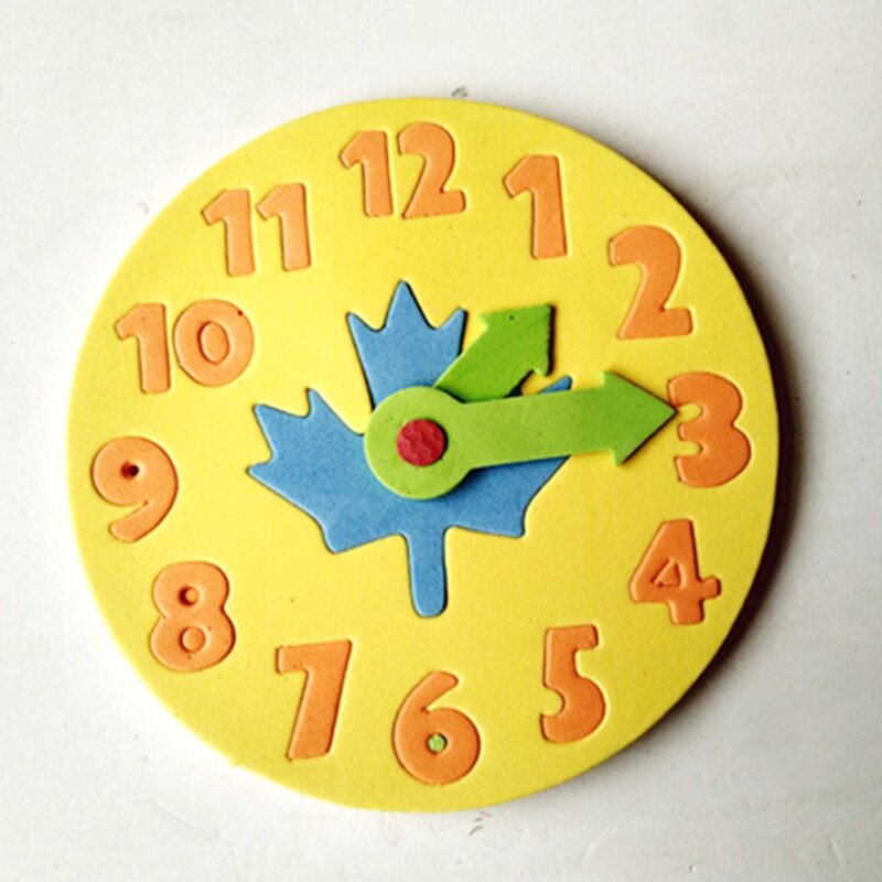 1 قطعة 3-6 سنوات الاطفال DIY بها بنفسك إيفا ساعة تعلم التعليم اللعب متعة الرياضيات لعبة للأطفال طفل لعبة هدية