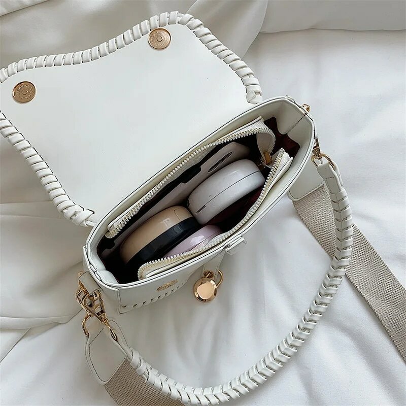 ATLI جديد خمر بلون صغير بولي Leather حقائب جلدية كروسبودي للنساء 2021 الكتف عبر الجسم حقيبة حقائب سيدات ومحافظ