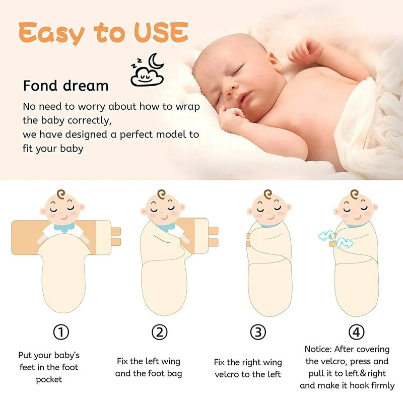 طفل بنين بنات بطانية للف الرضع القطن لينة الطفل قماط كيس النوم لمدة 0-6 أشهر حديثي الولادة الطفل الفراش الرضع تلقي بطانية