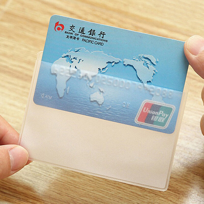 5 قطعة شفافة بطاقة الائتمان غطاء PVC بطاقة بلاستيكية شفافة حامل حالة حامي ID بطاقة الأعمال البنك بطاقة حقيبة الحقيبة حالة