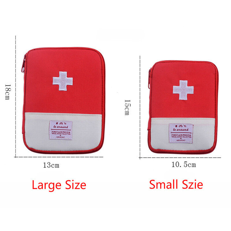 حقيبة صغيرة الإسعافات الأولية في الهواء الطلق حقيبة السفر المحمولة الطب حزمة طقم الطوارئ أكياس صغيرة الطب مقسم التخزين المنظم