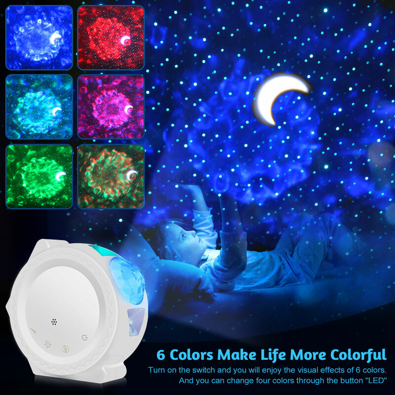 360 درجة دوران LED غالاكسي ضوء الليل العارض الذكية ستار غالاكسي مصباح ليلة الإضاءة ستار USB العارض للأطفال هدية