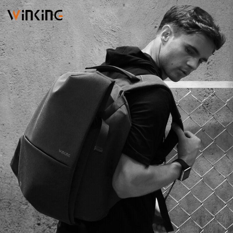 Kingsons-حقيبة ظهر متعددة الوظائف للرجال ، حقيبة سفر مع شاحن USB ، حقيبة مقاومة للماء ضد السرقة للمراهقين والرجال