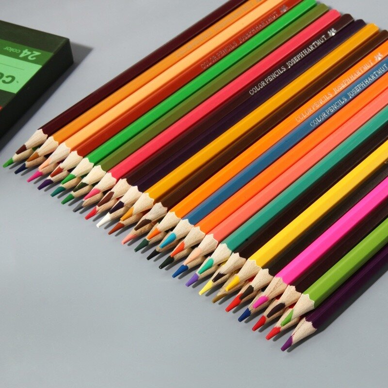 12/18/24/36/48/72 أقلام ملونة ملونة ، فرش تلوين للأطفال زيتية صديقة للبيئة ، أقلام رسم رسم للطلاب