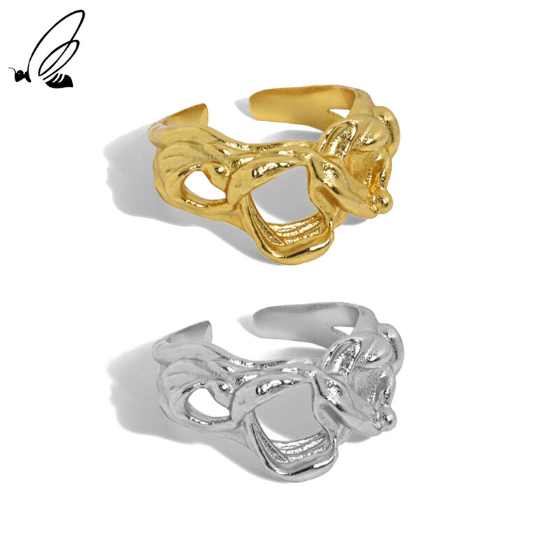 خاتم افتتاح مصنوع من الفضة الإسترليني عيار 925 من S'STEEL خاتم مفتوح للنساء مصمم مجوهرات جمالية يمكن مقاومته 2021