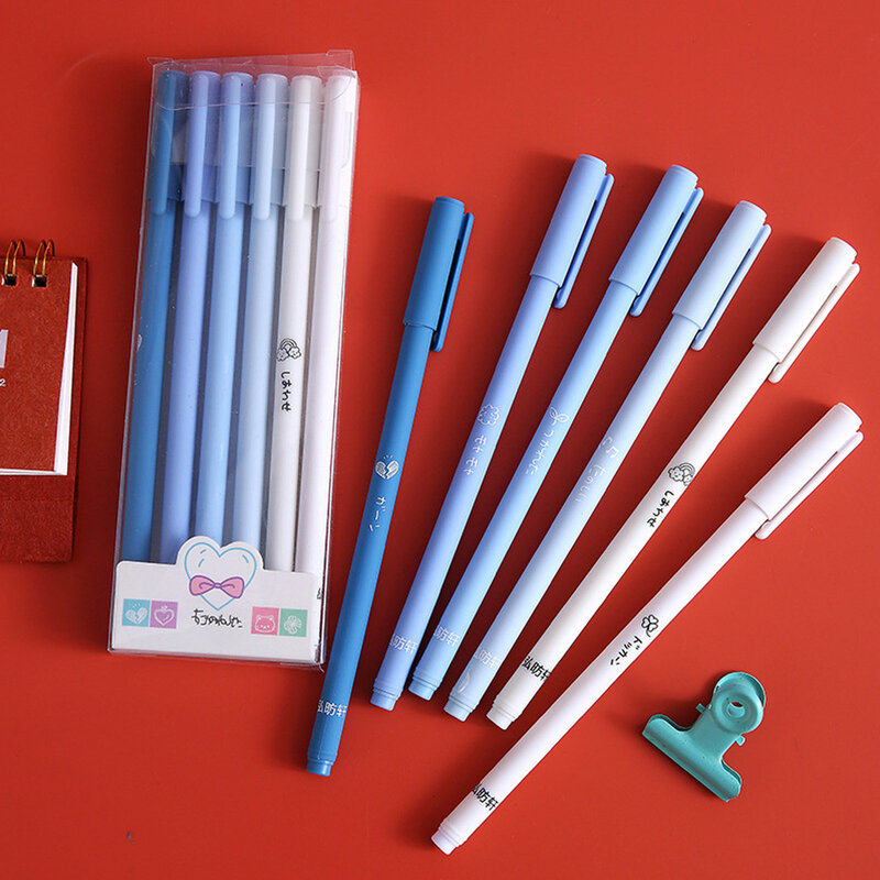 Morandi اللون وصول سعة كبيرة Kawaii ستة أقلام Morandi اللون القلم الكتابة على الجدران قلم رسم قلم تحديد المدرسة الأولى #4
