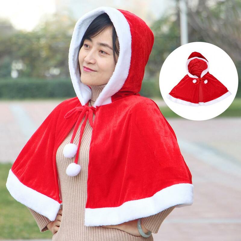 سانتا كلوز الرأس مقنعين المرقعة للجنسين قصيرة القوس عيد الميلاد عباءة ملابس عيد الميلاد