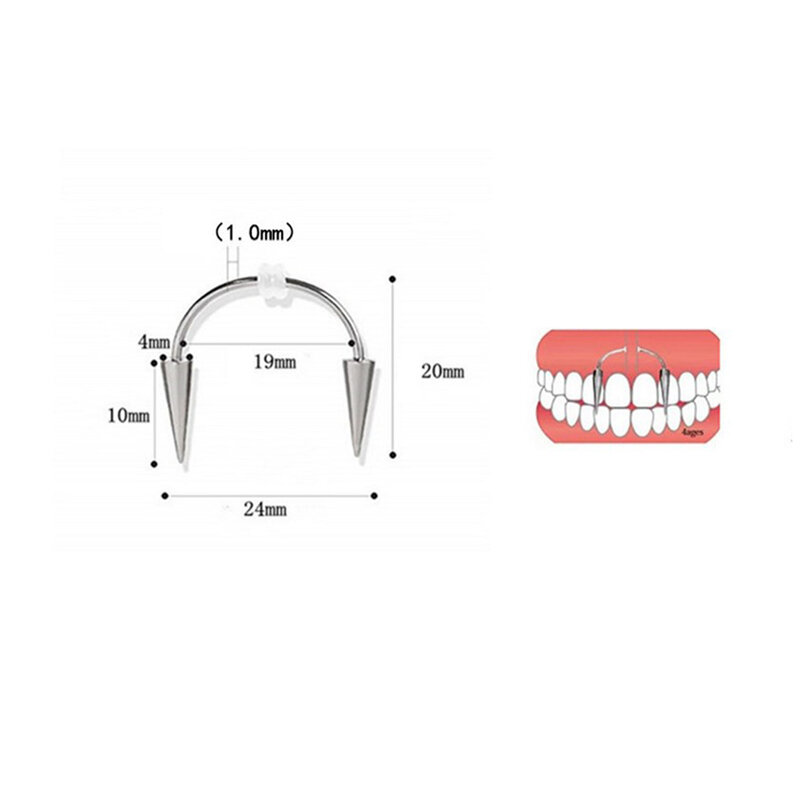 موضة القوطي الشفاه خاتم الفولاذ المقاوم للصدأ BCR الحاجز ثقب في الفم حلقة ثقب أقراط هوب الأنف الدائري هيئة ثقب المجوهرات