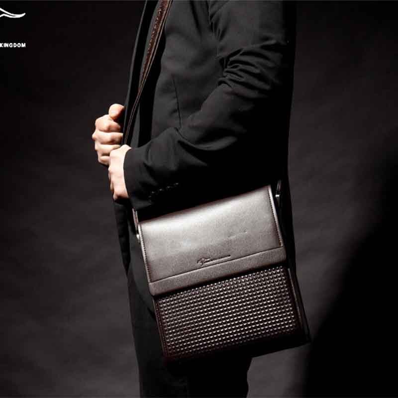 الرجال سعة كبيرة مقاوم للماء بولي Leather جلد واحد الكتف حقيبة كروسبودي حقيبة الأعمال عادية