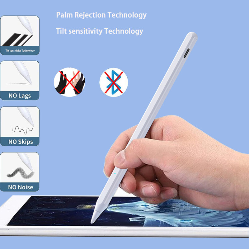 قلم ستايلس مناسب لأجهزة أبل آي باد المنتجة بعد 2018 قلم رصاص رقمي رفض النخيل المغناطيسي تهمة حساسية الميل