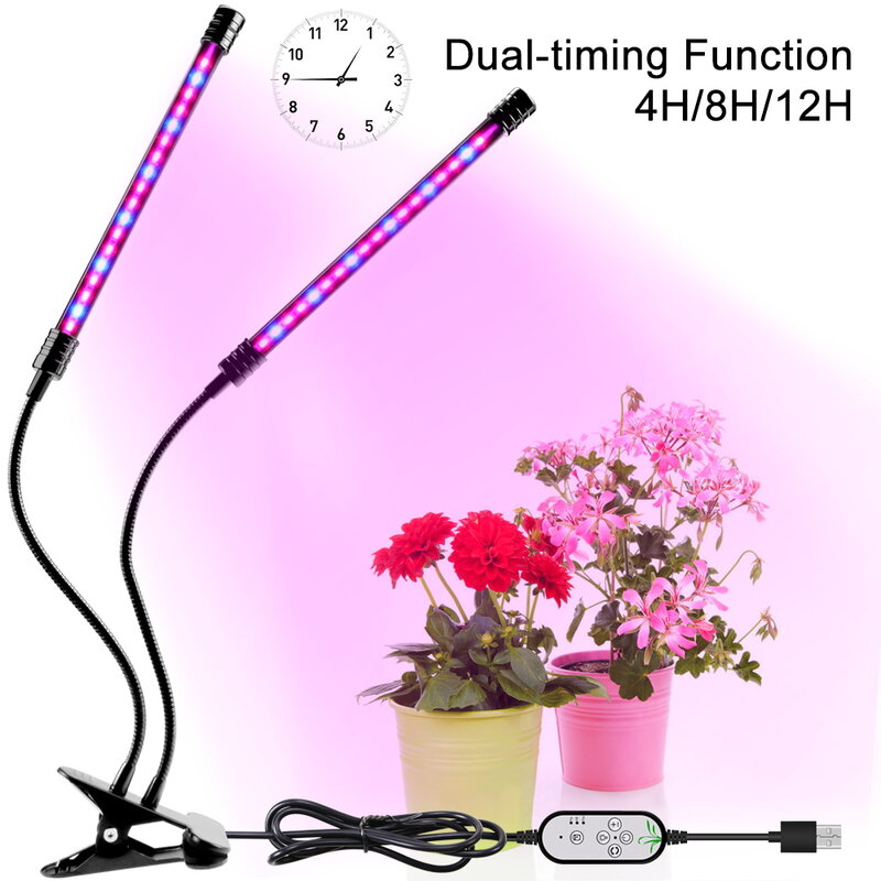USB LED Phytolamp الطيف الكامل النباتات تنمو ضوء الأشعة فوق البنفسجية Phyto لمبة مقاوم للماء عكس الضوء داخلي LED أضواء النمو للزراعة المائية