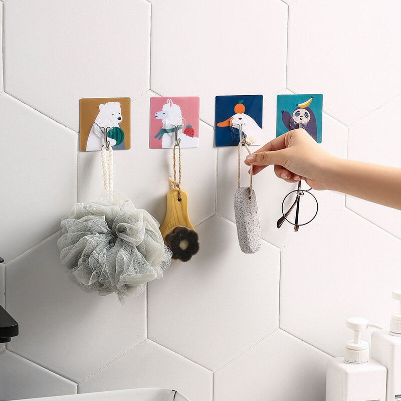 الجدار الشنق هوك البلاستيك الصغيرة الاكريليك لاصقة قوية السنانير سلس التخزين المنزلية ل منشفة مفتاح المطبخ الحمام غرفة نوم