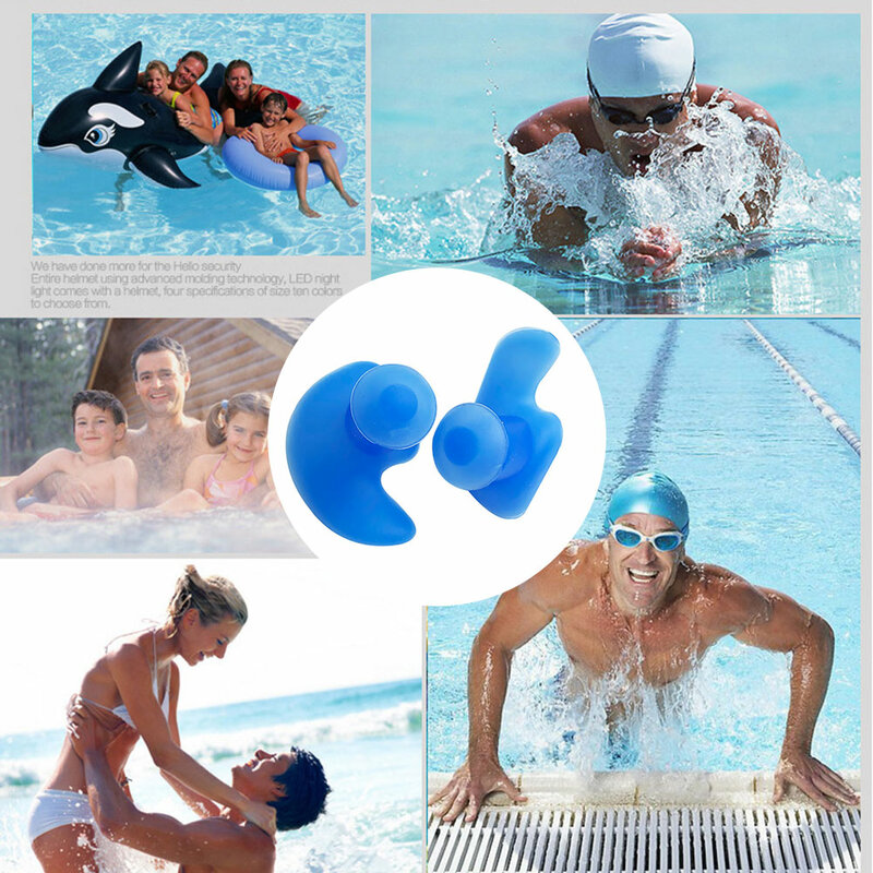 الصيف السباحة سدادات دوامة سدادات سيليكون المهنية مكافحة الضوضاء مقاوم للماء سدادات الأذن مناسبة للبالغين والأطفال