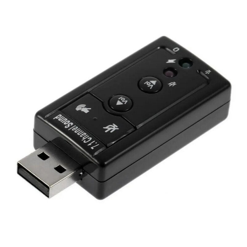 7.1 الخارجية USB كارت الصوت USB إلى جاك 3.5 مللي متر سماعة محول الصوت Micphone كارت الصوت ل ماك كومبتر أندرويد لينكس