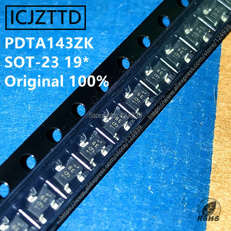 100 قطعة PDTA143ZK وسم 19 SC-59 سوت-23 SOT346 الأصلي PDTA144EK وسم 07 PDTA144E PDTB113ZK وسم E6 PDTB113 PDTB113Z