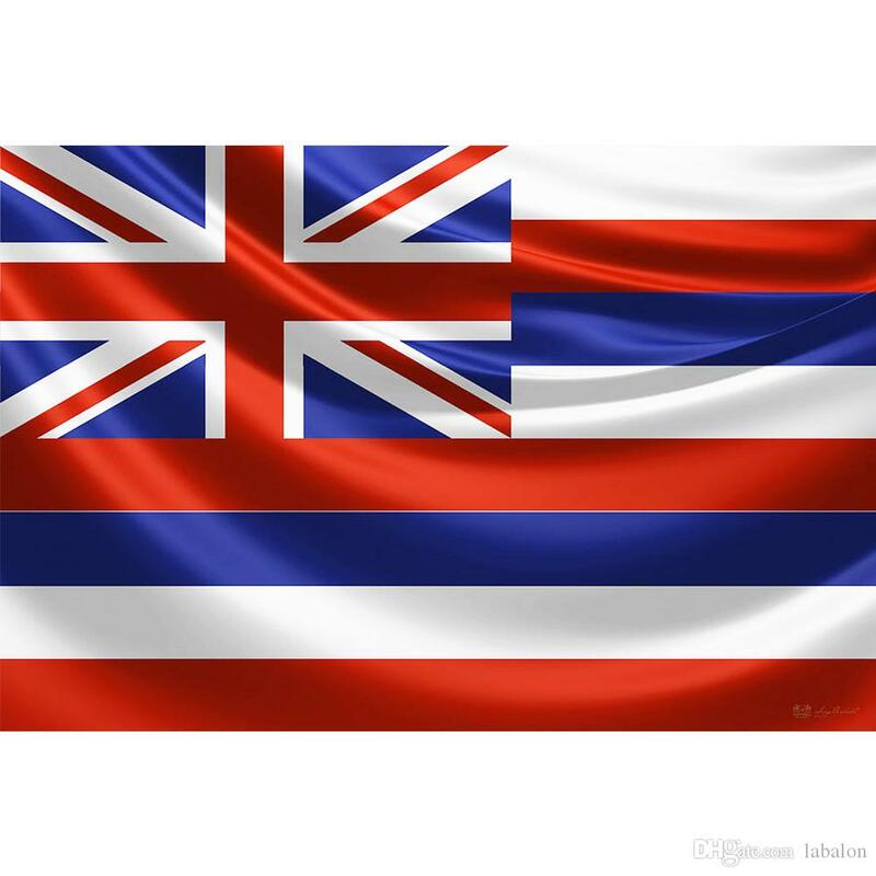 هاواي دولة العلم مرحبا الدولة العلم 3x5FT راية 100D 150X90CM البوليستر النحاس الحلقات مخصص العلم