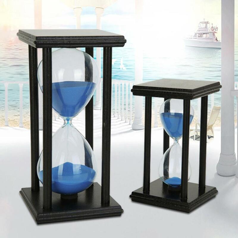 45/60min Wooden Sand Clock Sandglass Hourglass Timer Kitchen School Home Decor #1