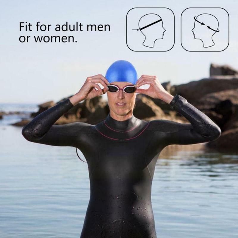 سيليكون قبعة السباحة الكبار قبعة السباحة الموسع السباحة عدم الانزلاق غطاء سيليكون السباحة الأذن غطاء مقاوم للماء Q8o3