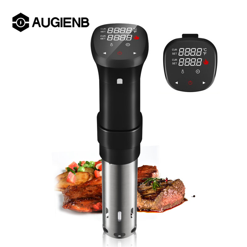 AUGIENB IPX7 مقاوم للماء 1800 واط LCD تعمل باللمس سوس فيديو طباخ ماكينة طهي قوي الغمر دائري دقيق بطيئة طباخ