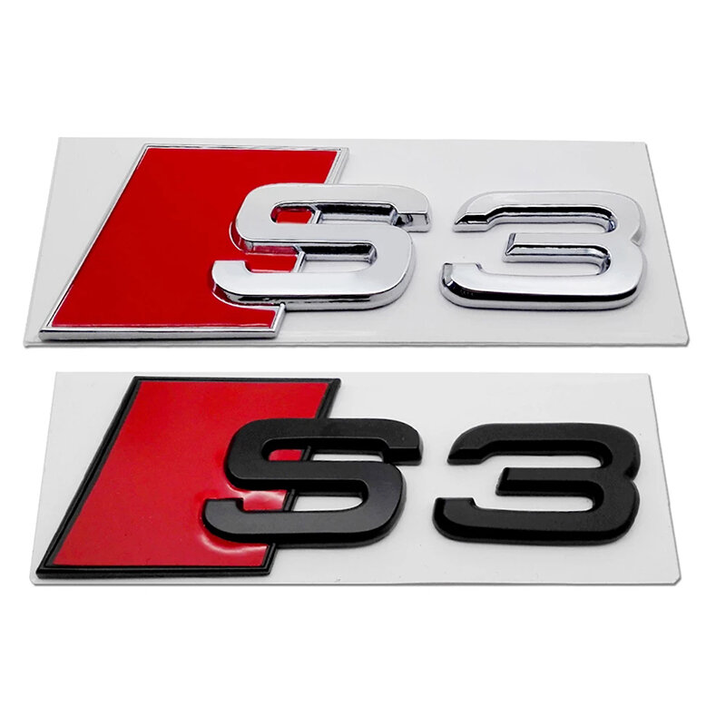 مناسبة ل Sline S3 S4 S5 S6 S7 S8 A4 A5 A6 A7 A8 شعار سيارة شارة شارات معدنية 3D ملصقا شخصية تعديل الذيل التسمية